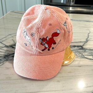 2023 Disney Parks Peach Corduroy Hat/Cap with Disney "CRITTERS" - NEW with tags